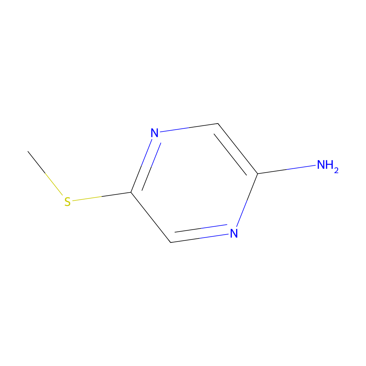 5-(Methylthio)pyrazin-2-amine molecular structure, CAS 251549-38-9