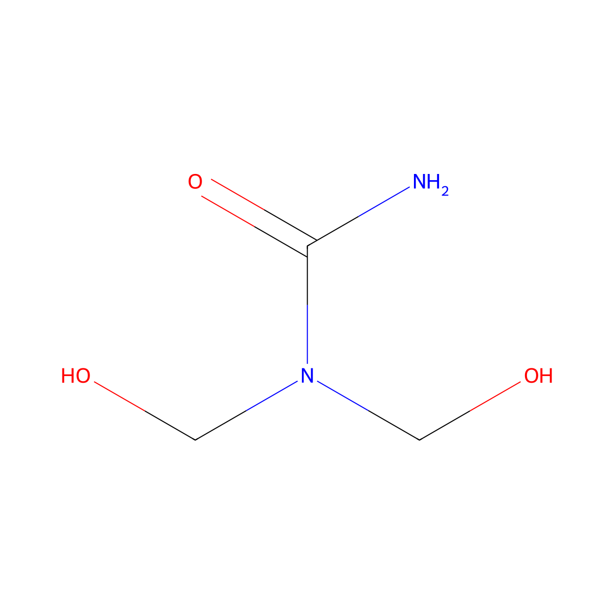 Bis(hydroxymethyl)urea molecular structure, CAS 25155-29-7