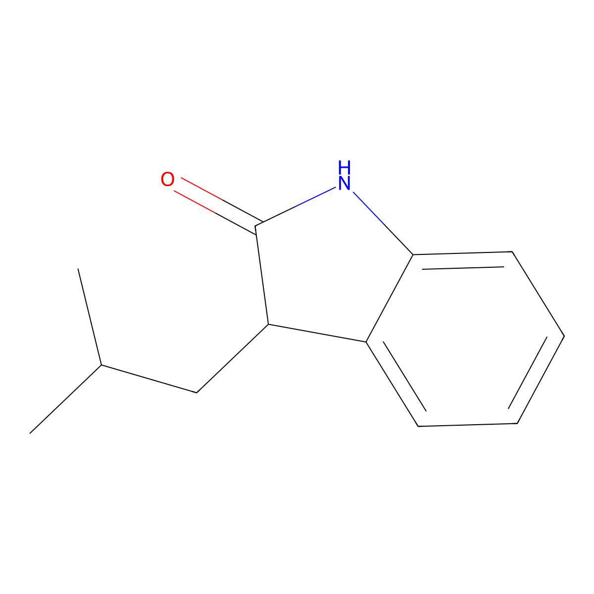 3-Isobutyl-2-oxindole molecular structure, CAS 251550-17-1