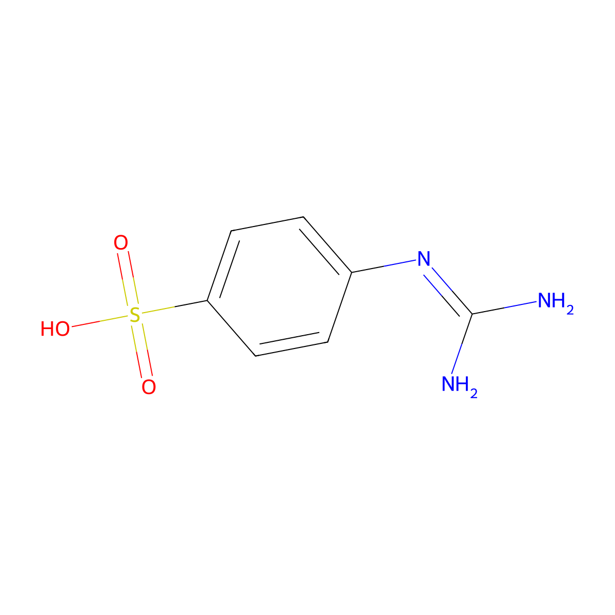 4-(Diaminomethylideneamino)benzenesulfonic acid molecular structure, CAS 25156-39-2