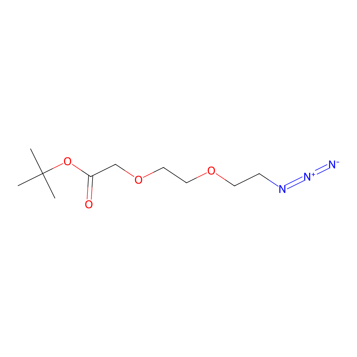 Azido-PEG2-CH2CO2tBu molecular structure, CAS 251564-45-1