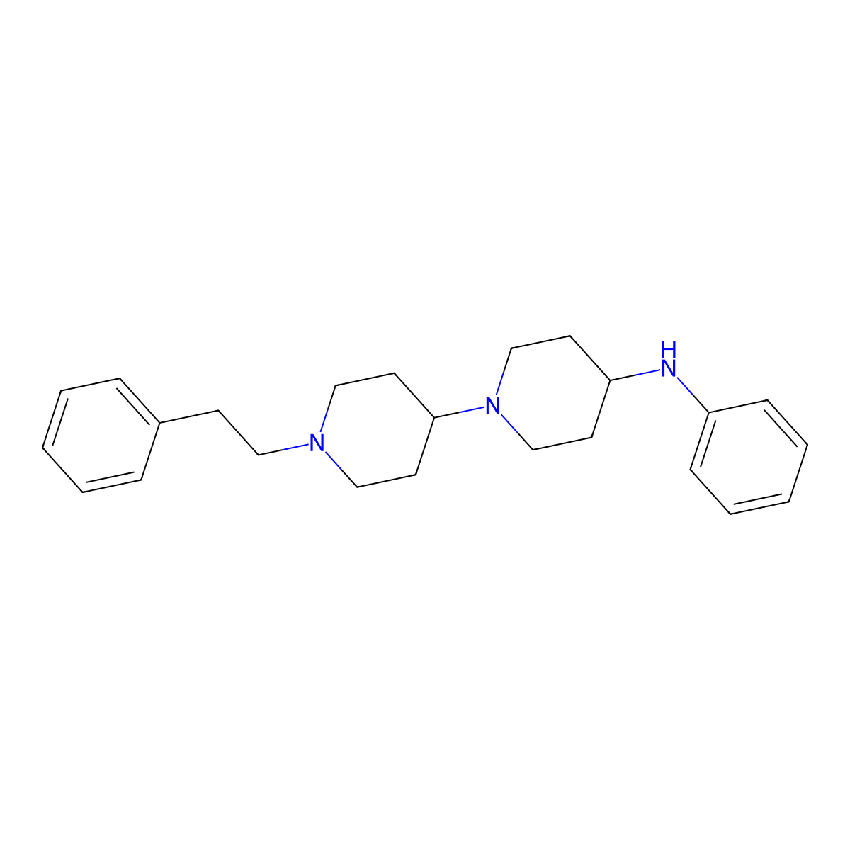 N-phenyl-1'-(2-phenylethyl)-[1,4'-bipiperidin]-4-amine molecular structure, CAS 2515737-24-1