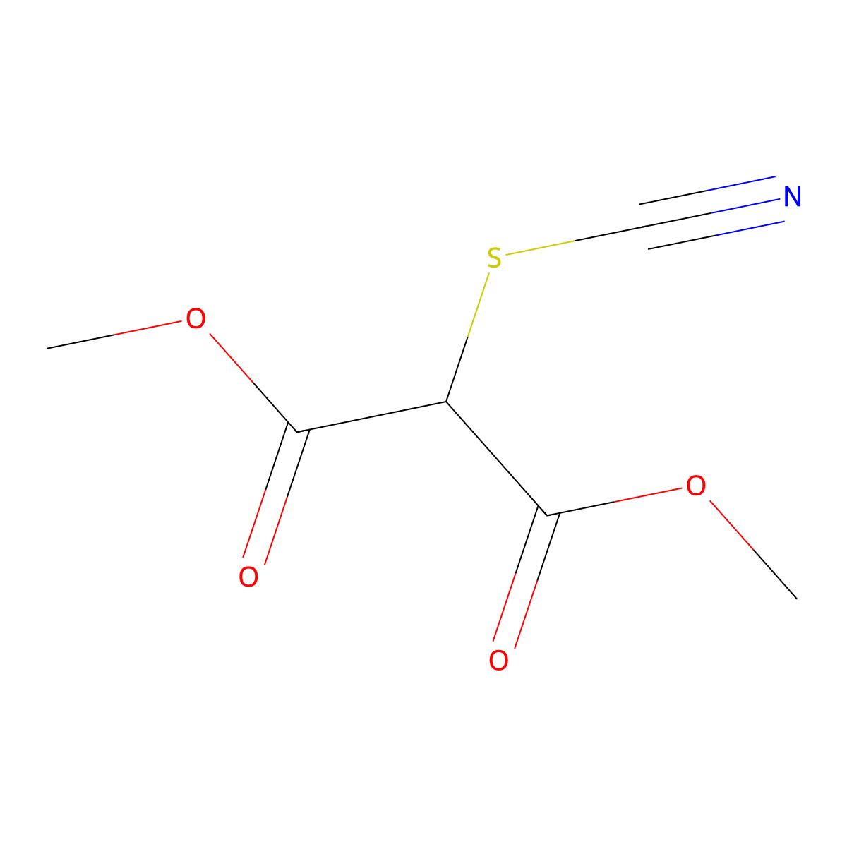 Dimethyl 2-thiocyanatomalonate molecular structure, CAS 251577-80-7