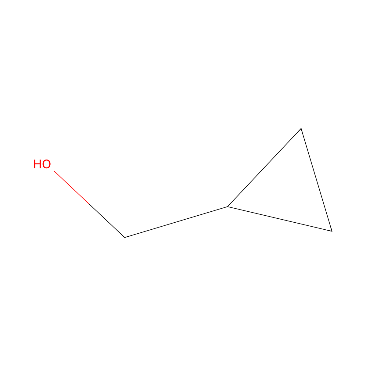 Cyclopropanemethanol molecular structure, CAS 2516-33-8