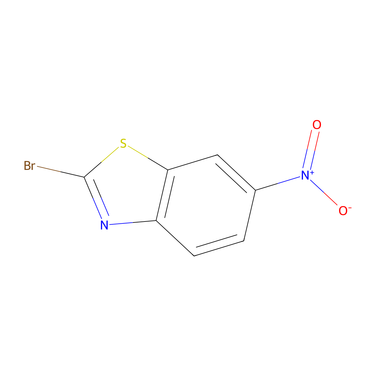 2-Bromo-6-nitrobenzothiazole molecular structure, CAS 2516-37-2
