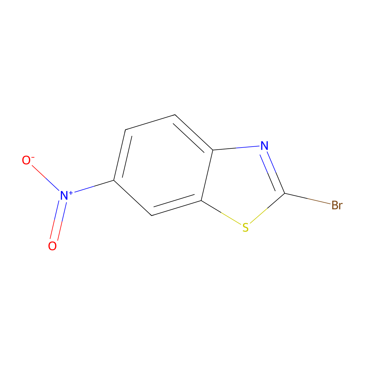 2-Bromo-6-nitrobenzothiazole molecular structure, CAS 2516-37-2