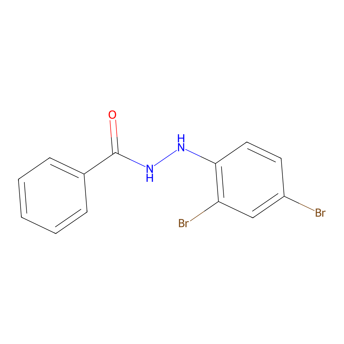 Benzoic acid, 2-(2,4-dibromophenyl)hydrazide molecular structure, CAS 2516-45-2