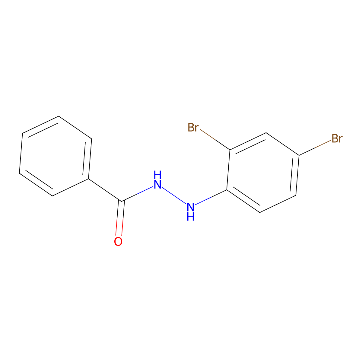 Benzoic acid, 2-(2,4-dibromophenyl)hydrazide molecular structure, CAS 2516-45-2
