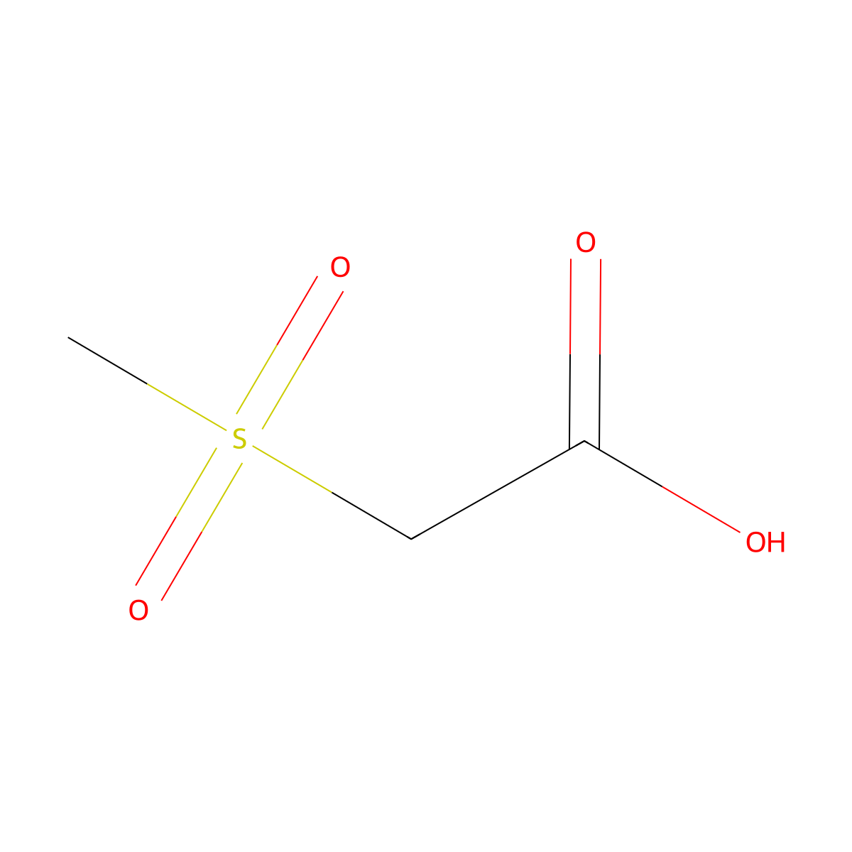 2-Methanesulfonylacetic acid molecular structure, CAS 2516-97-4