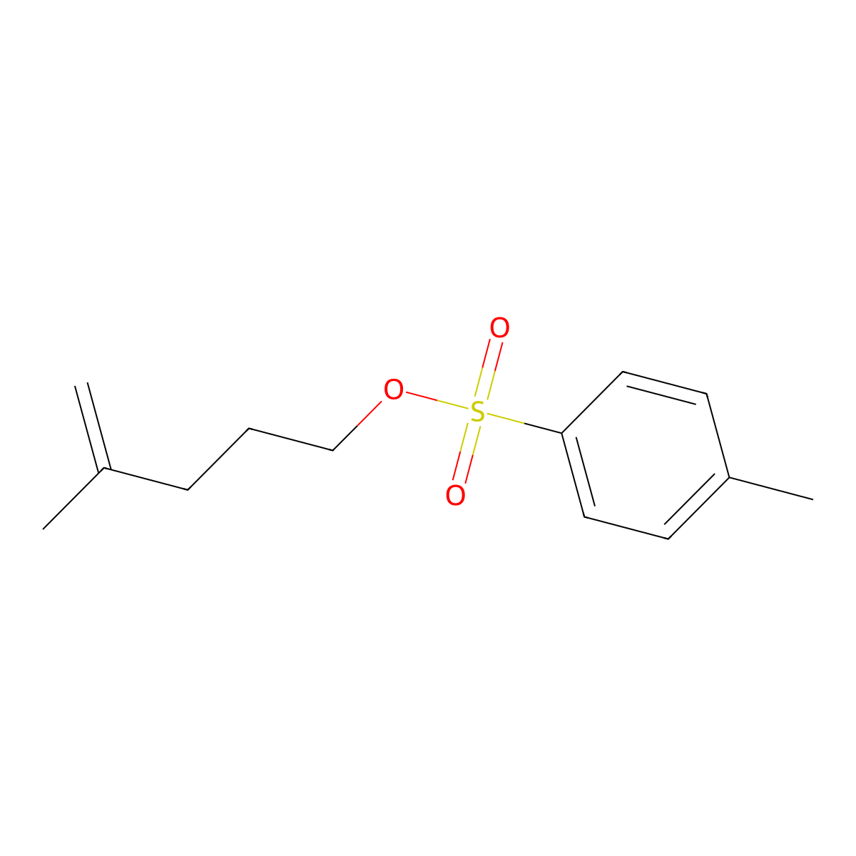 4-Methylpent-4-enyl 4-methylbenzenesulfonate molecular structure, CAS 25163-50-2