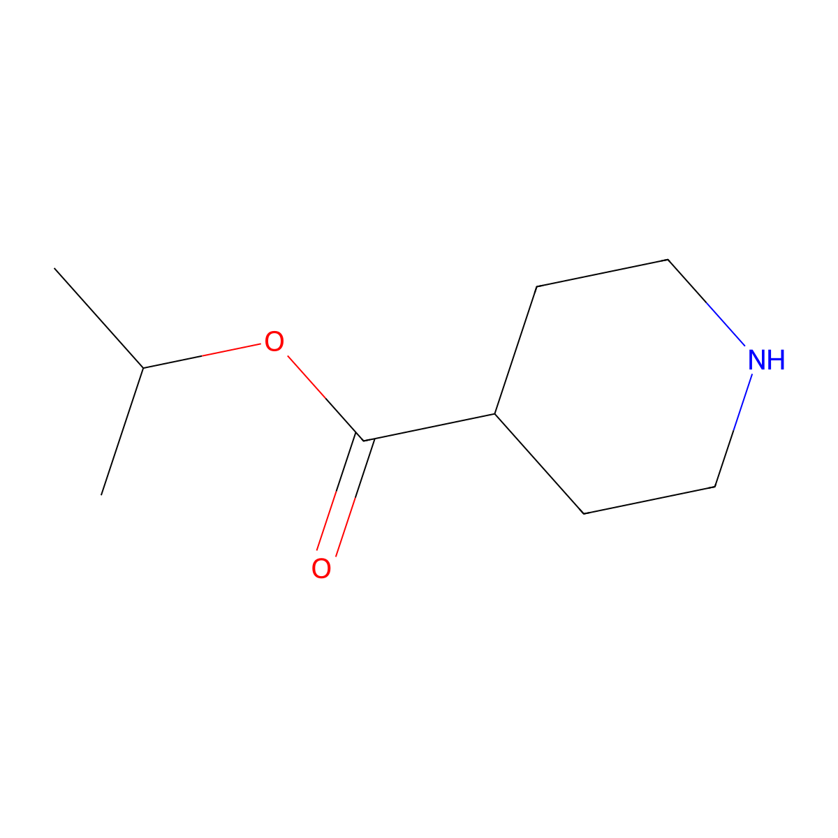 Propan-2-yl piperidine-4-carboxylate molecular structure, CAS 251638-86-5