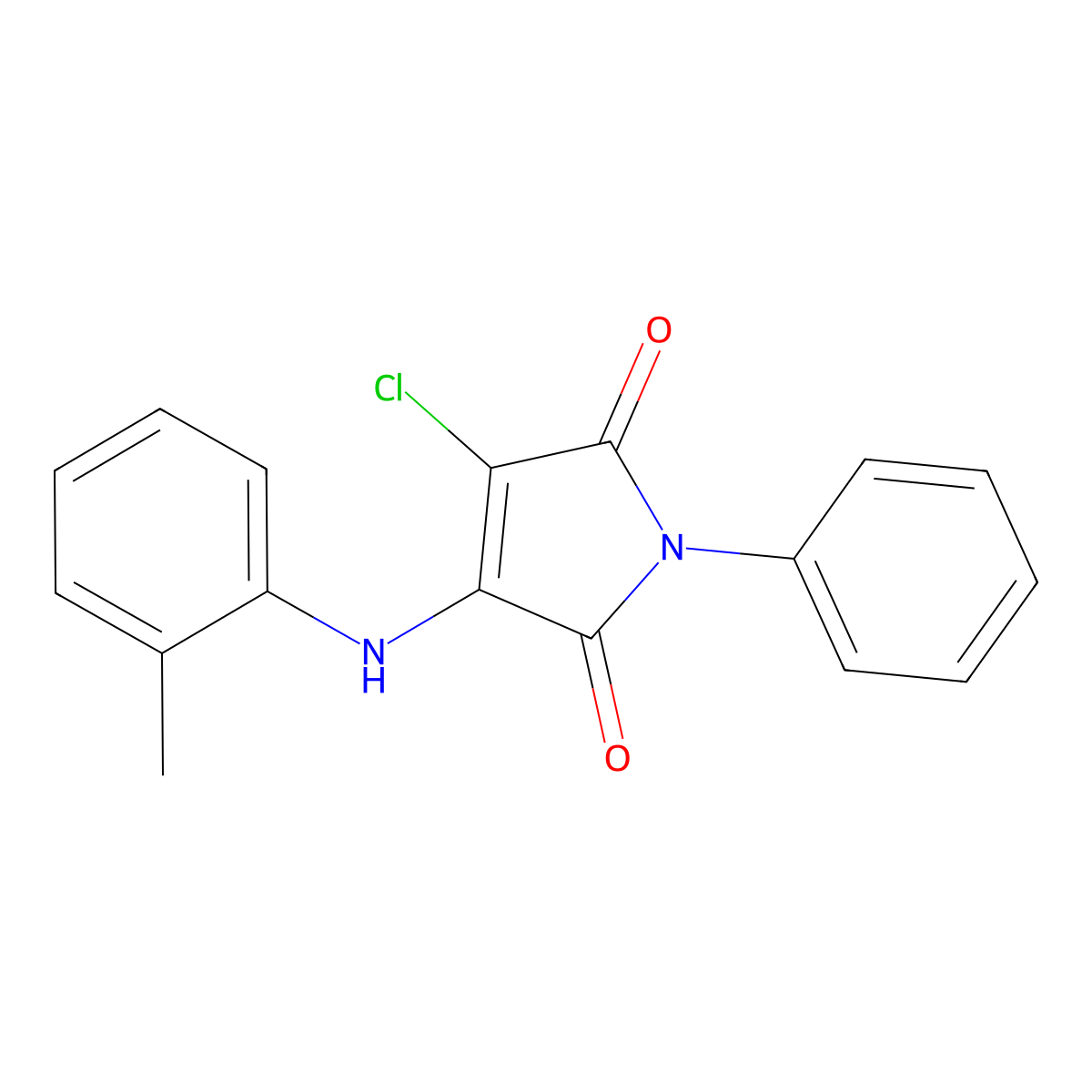 3-chloro-1-phenyl-4-(2-toluidino)-1H-pyrrole-2,5-dione molecular structure, CAS 251640-01-4