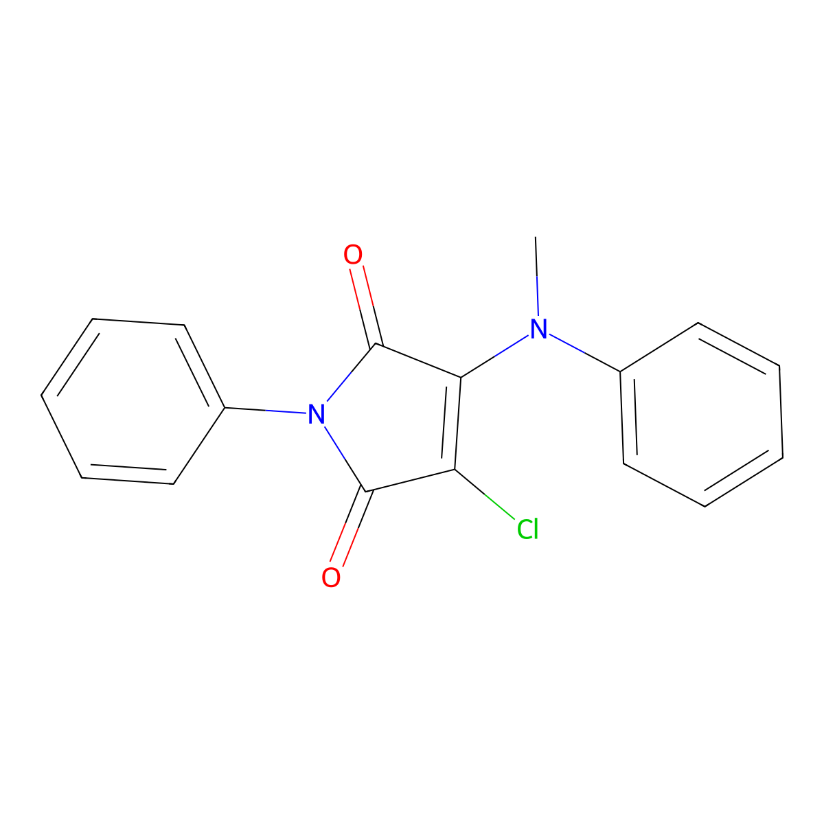 3-chloro-4-(methylanilino)-1-phenyl-1H-pyrrole-2,5-dione molecular structure, CAS 251640-02-5