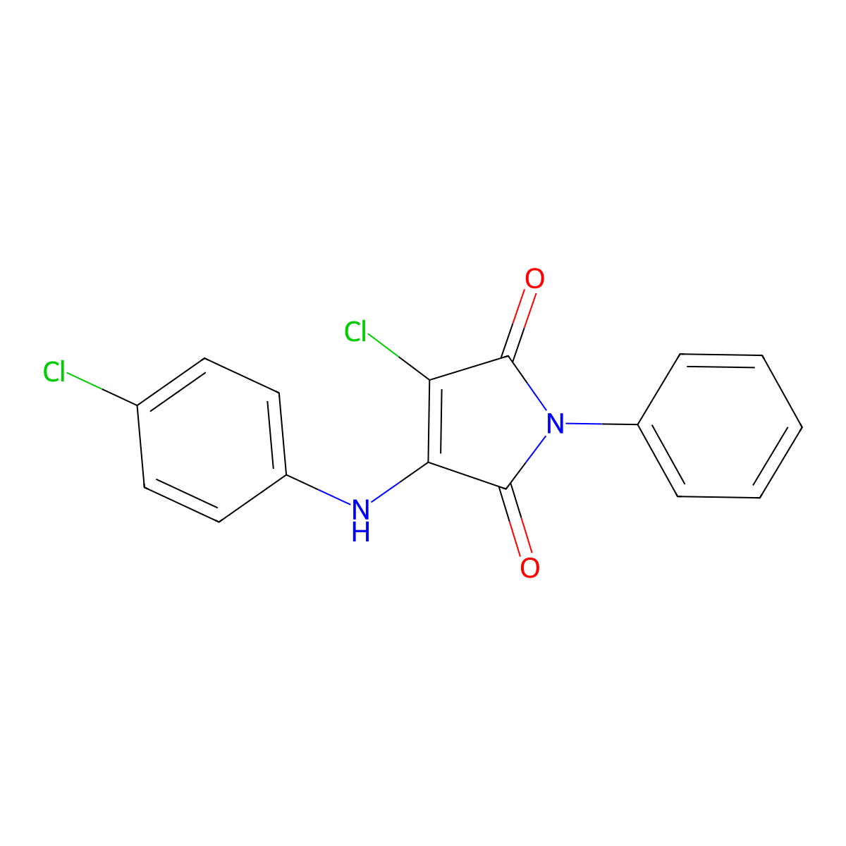 3-chloro-4-(4-chloroanilino)-1-phenyl-1H-pyrrole-2,5-dione molecular structure, CAS 251640-05-8