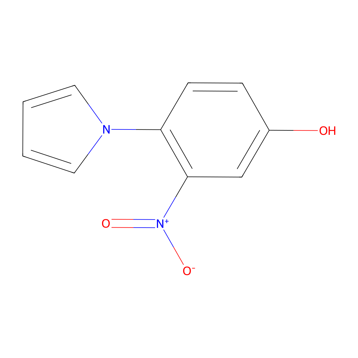 3-Nitro-4-(1H-pyrrol-1-yl)phenol molecular structure, CAS 251649-40-8