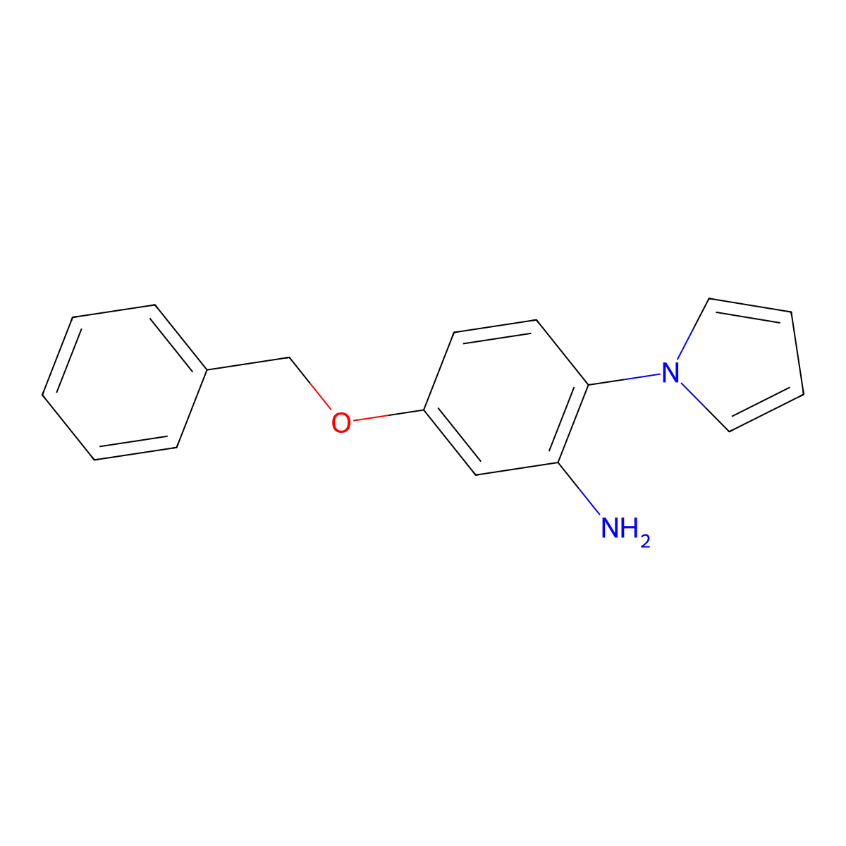 5-(Benzyloxy)-2-(1H-pyrrol-1-yl)aniline molecular structure, CAS 251649-46-4