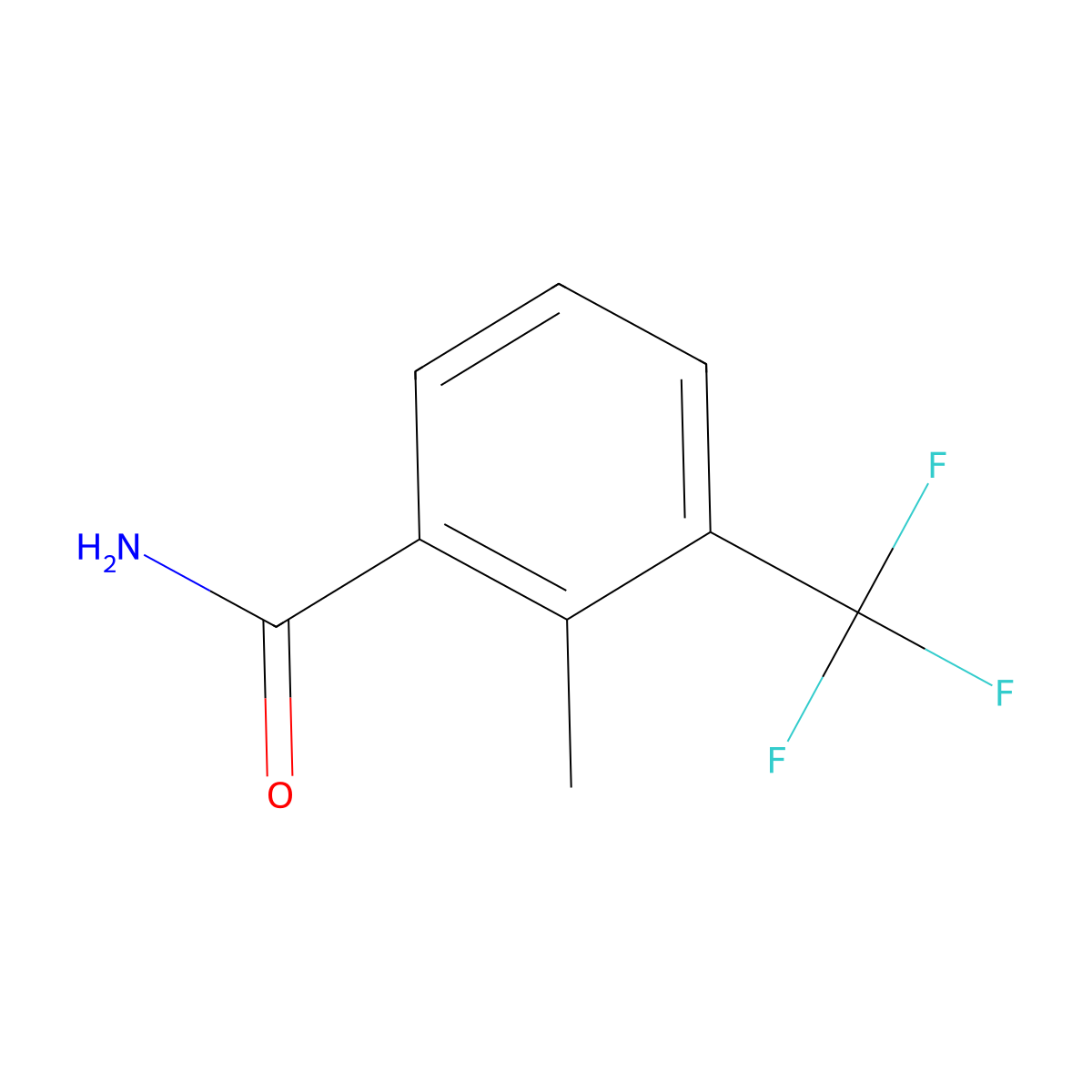 2-Methyl-3-(trifluoromethyl)benzamide molecular structure, CAS 251651-26-0