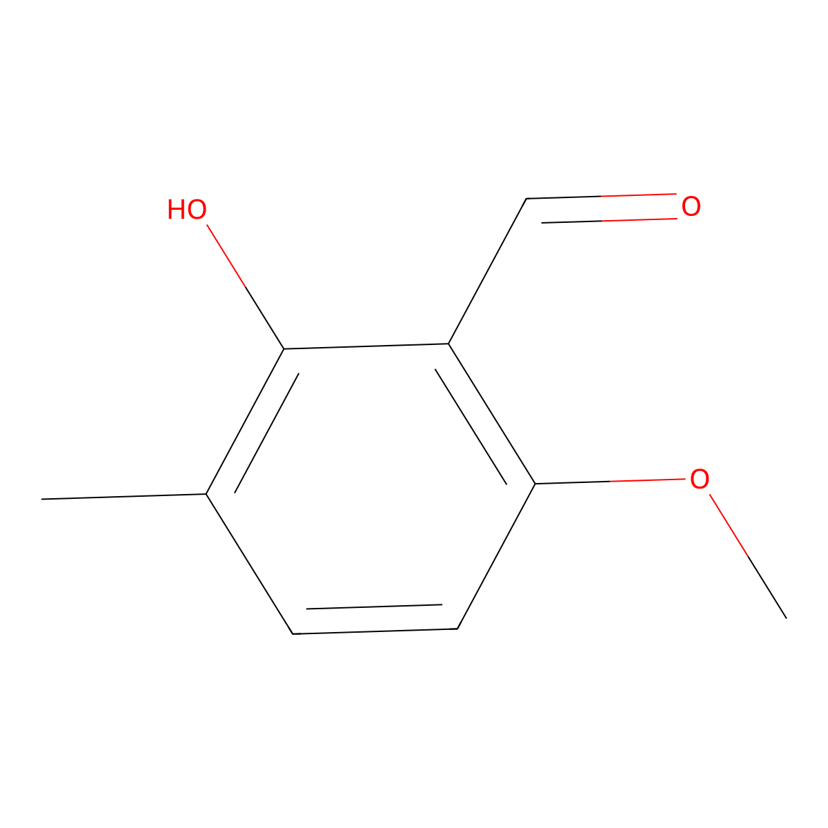 2-Hydroxy-6-methoxy-3-methylbenzaldehyde molecular structure, CAS 251654-50-9