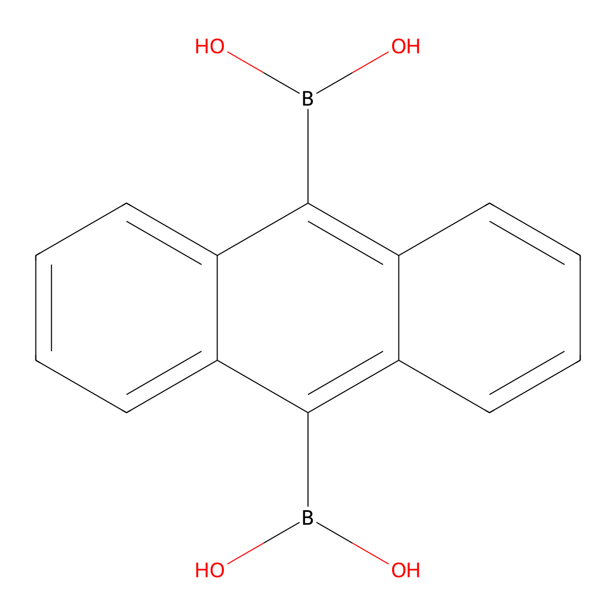 Anthracene-9,10-diyldiboronic acid molecular structure, CAS 251659-87-7