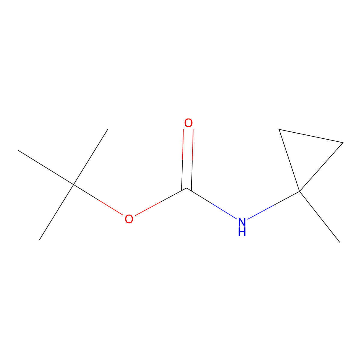 tert-Butyl (1-methylcyclopropyl)carbamate molecular structure, CAS 251661-01-5