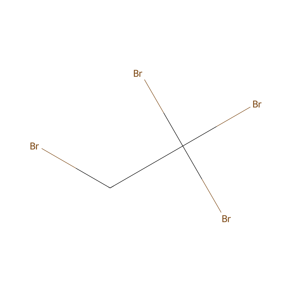 1,1,1,2-Tetrabromoethane molecular structure, CAS 25167-20-8