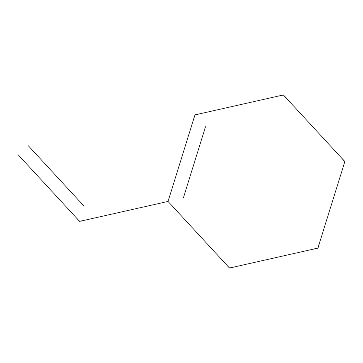 Vinylcyclohexene molecular structure, CAS 25168-07-4