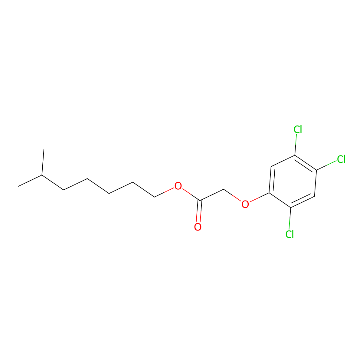2,4,5-T Isooctyl ester molecular structure, CAS 25168-15-4