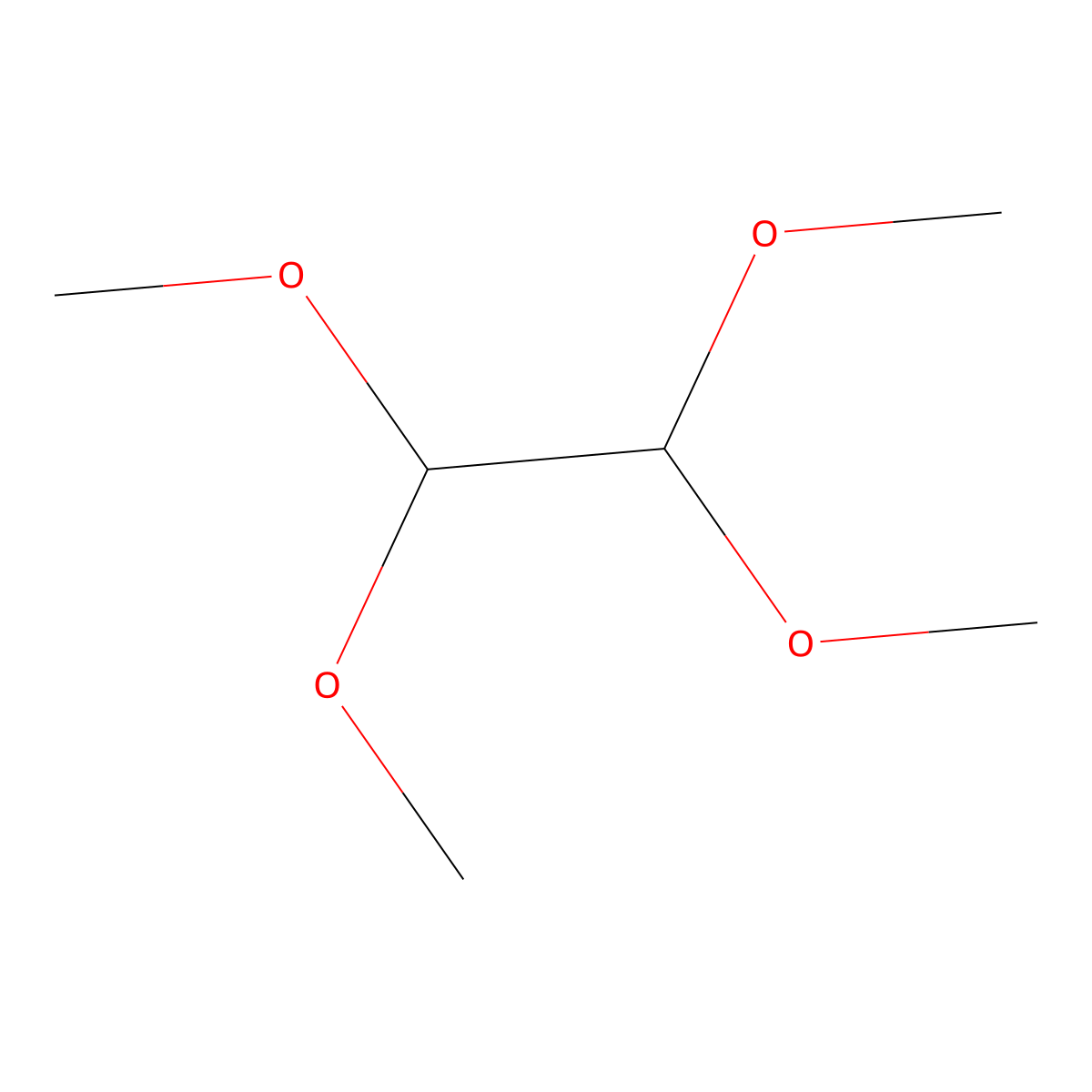 1,1,2,2-Tetramethoxyethane molecular structure, CAS 2517-44-4
