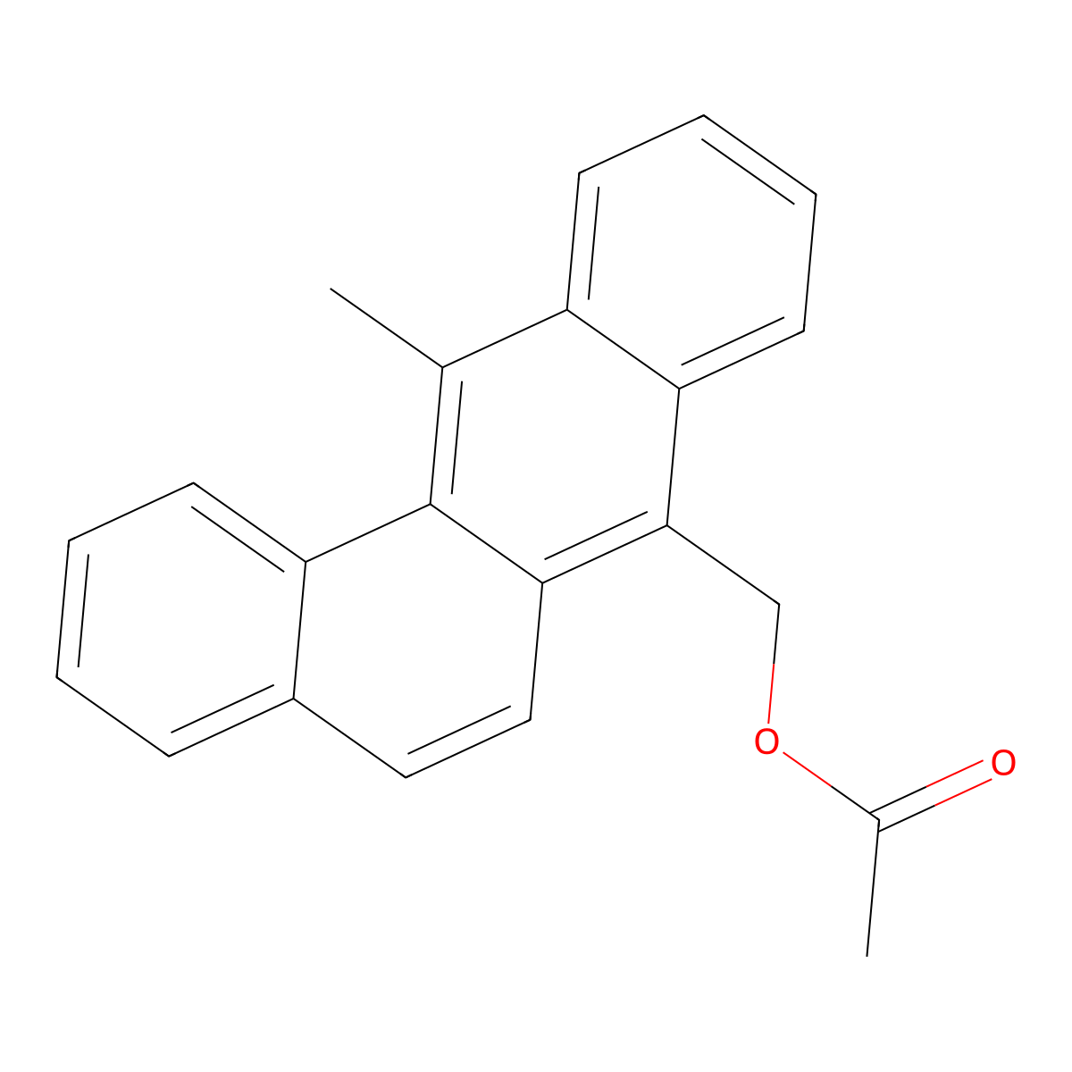 Benz(a)anthracene-7-methanol, 12-methyl-, acetate molecular structure, CAS 2517-98-8