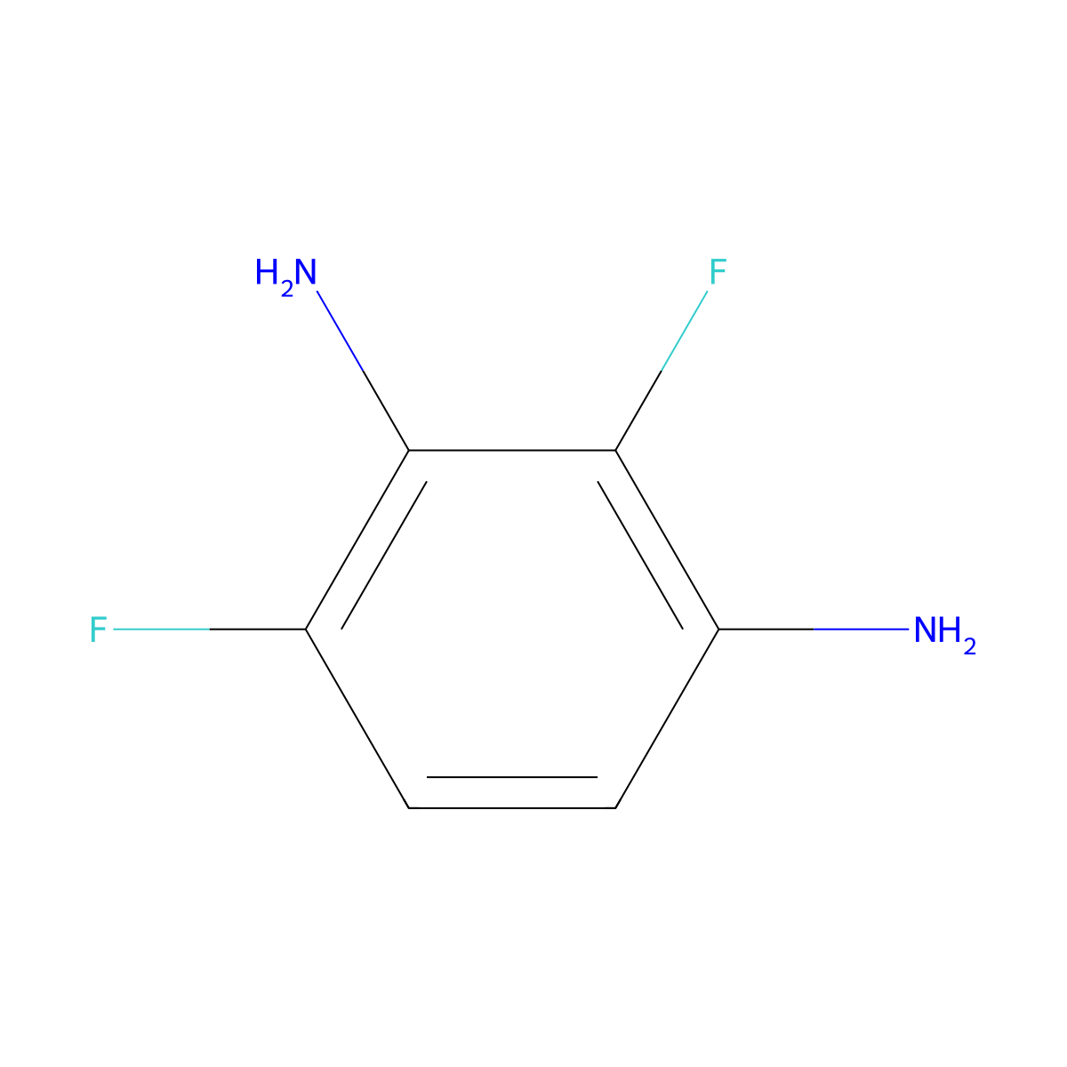 2,4-Difluorobenzene-1,3-diamine molecular structure, CAS 25170-72-3
