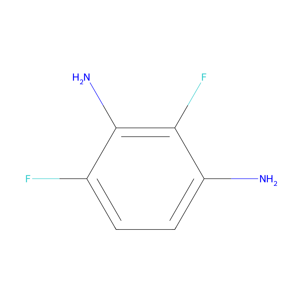 2,4-Difluorobenzene-1,3-diamine molecular structure, CAS 25170-72-3
