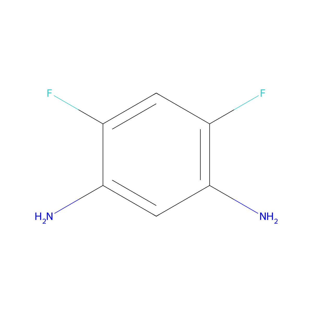 4,6-Difluorobenzene-1,3-diamine molecular structure, CAS 25170-74-5