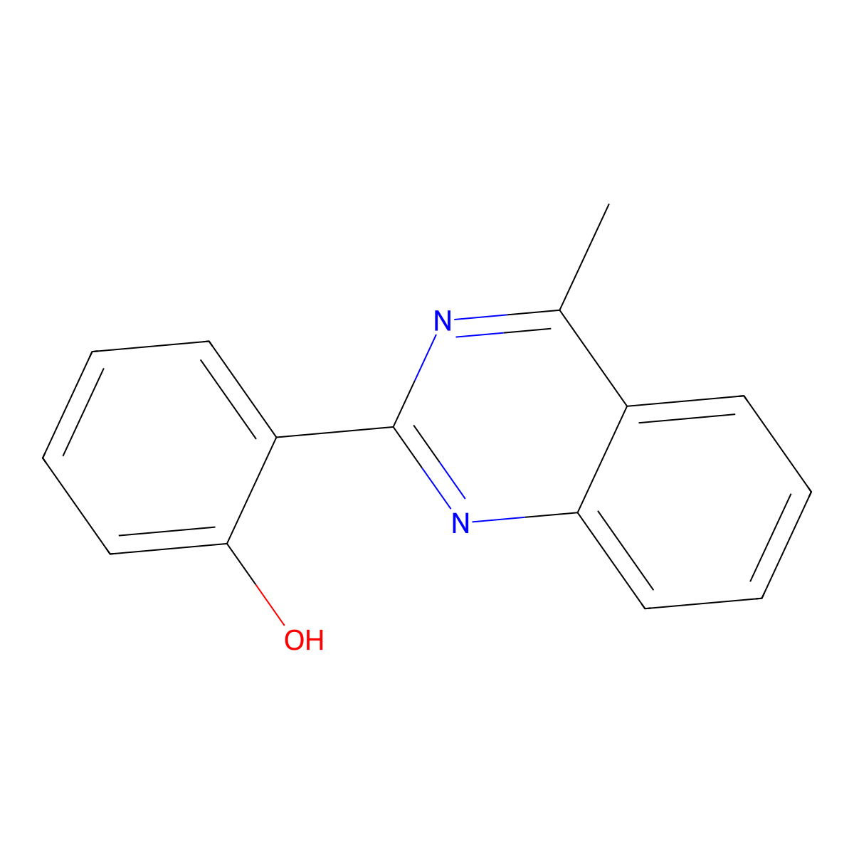 2-(4-Methyl-2-quinazolinyl)phenol molecular structure, CAS 25171-20-4