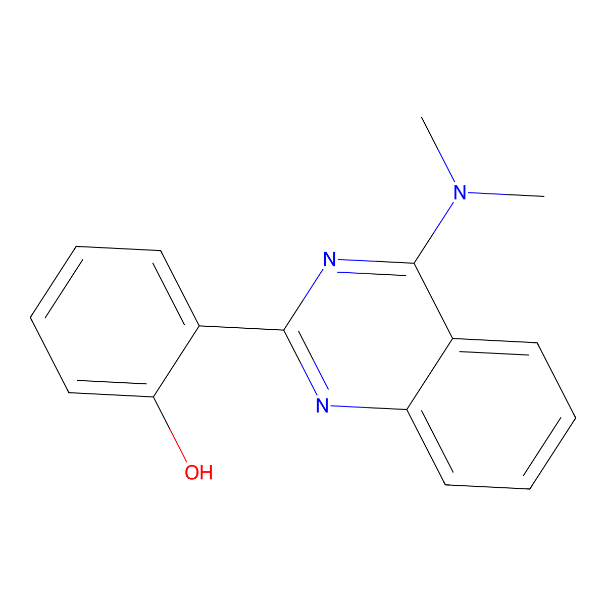 2-(4-Dimethylamino-quinazolin-2-yl)-phenol molecular structure, CAS 25171-37-3