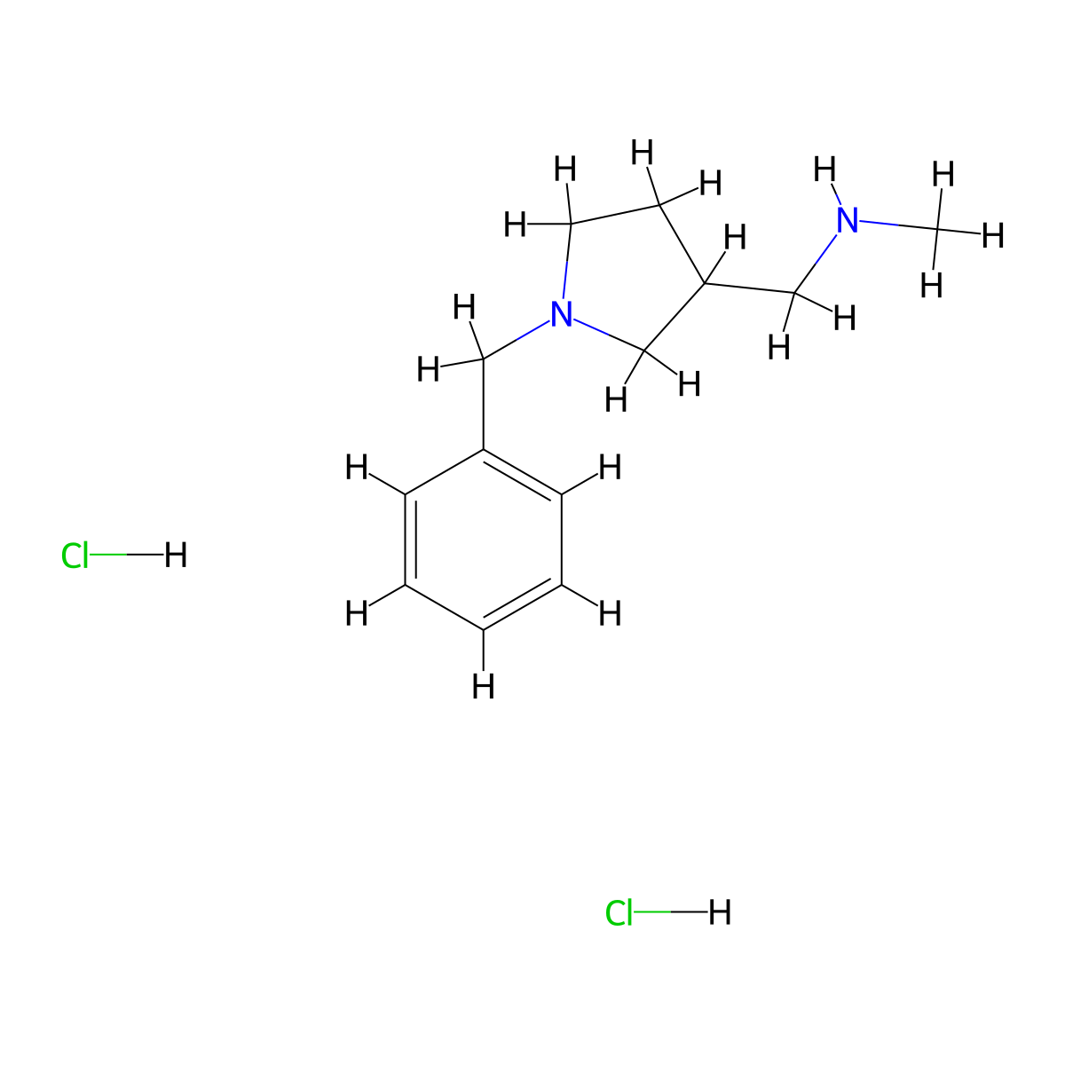 N-Methyl-1-benzyl-3-pyrrolidinemethanamine dihydrochloride molecular structure, CAS 2517201-88-4
