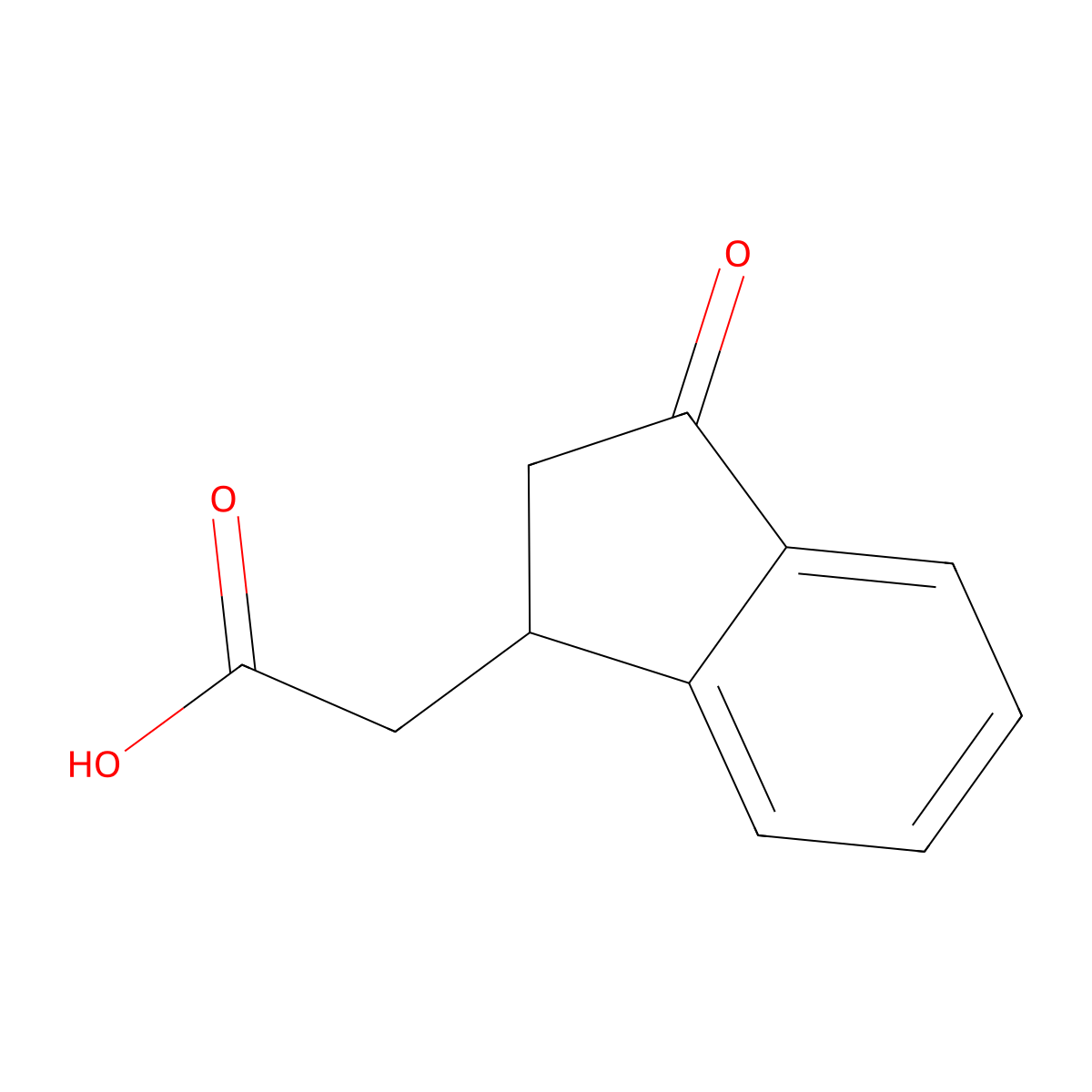 (3-Oxoindan-1-yl)acetic acid molecular structure, CAS 25173-12-0