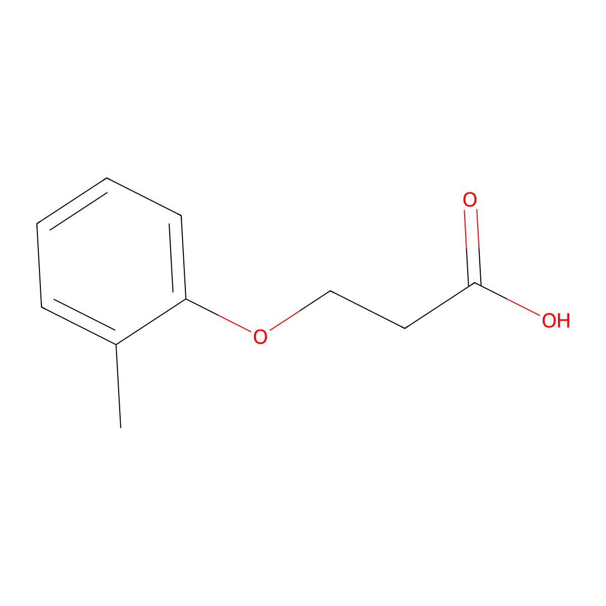 3-(2-Methylphenoxy)propanoic acid molecular structure, CAS 25173-35-7