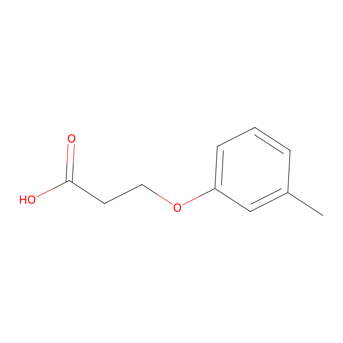 3-(3-Methylphenoxy)propanoic acid molecular structure, CAS 25173-36-8