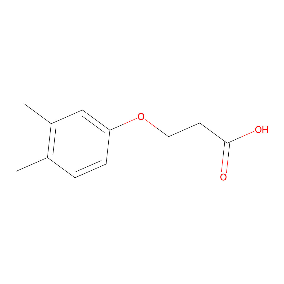 3-(3,4-Dimethylphenoxy)propanoic acid molecular structure, CAS 25173-39-1