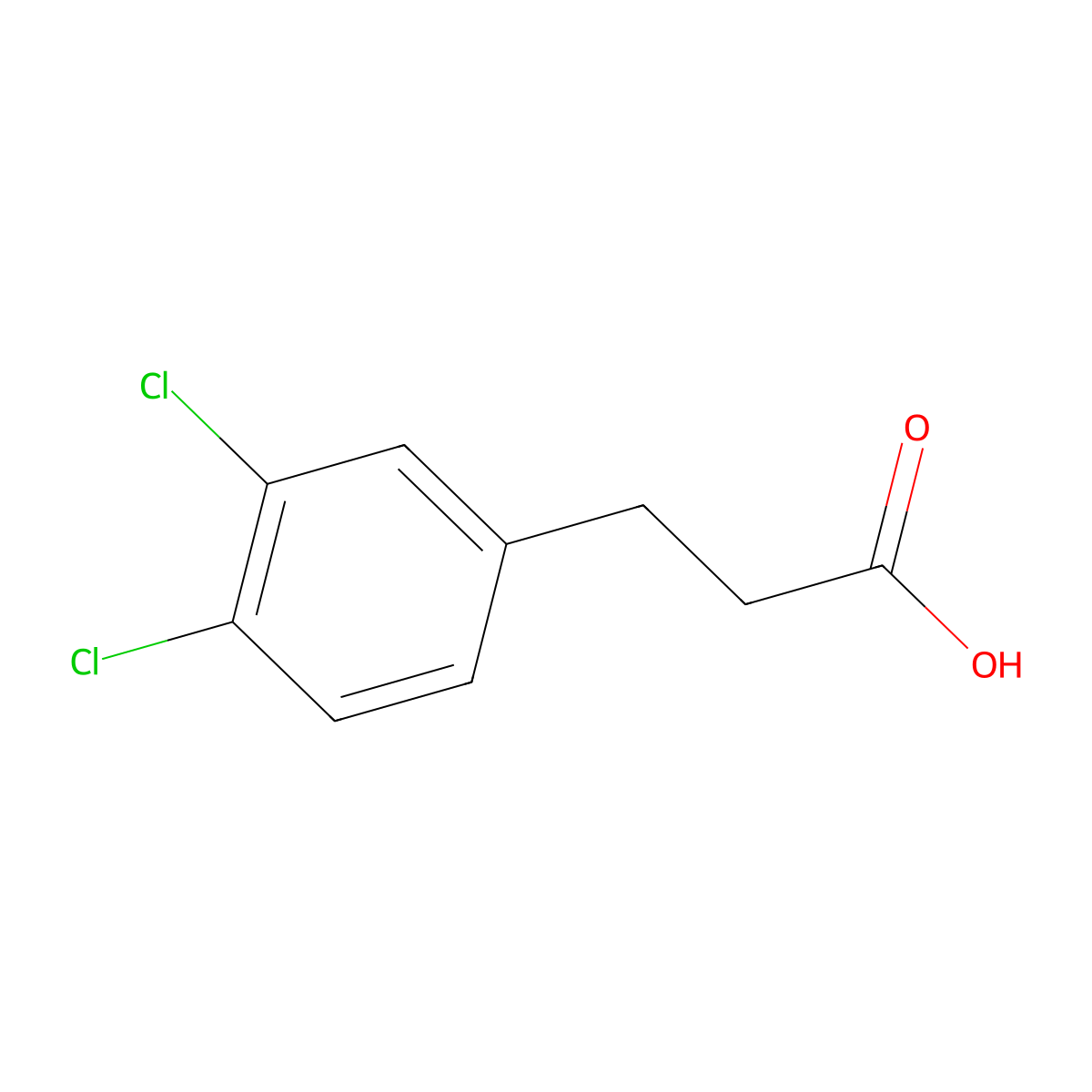 3-(3,4-Dichlorophenyl)propionic acid molecular structure, CAS 25173-68-6