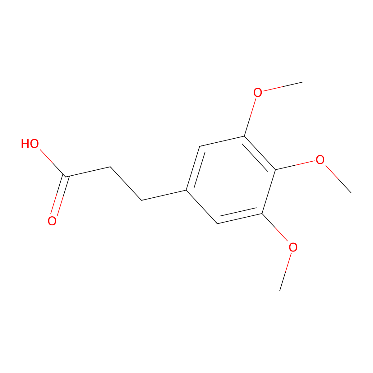 3,4,5-Trimethoxyhydrocinnamic acid molecular structure, CAS 25173-72-2