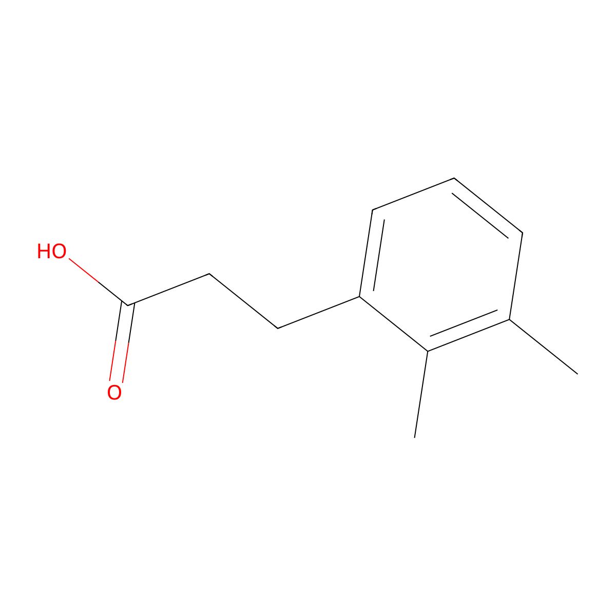 2,3-Dimethylbenzenepropanoic acid molecular structure, CAS 25173-73-3