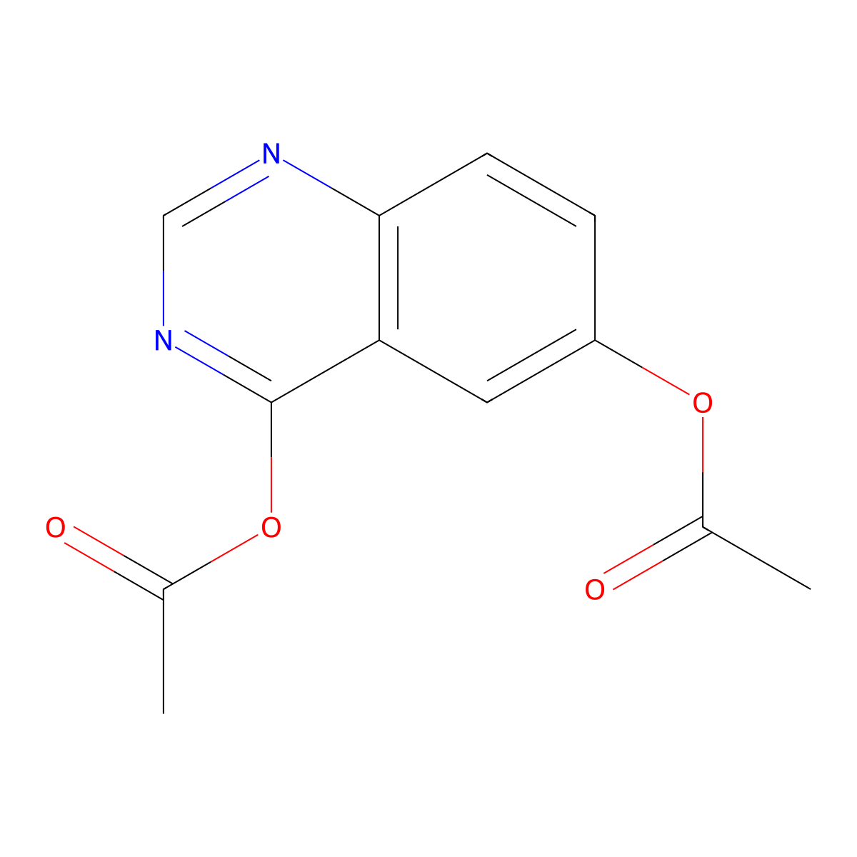 4,6-Quinazolinediol diacetate molecular structure, CAS 2517391-19-2
