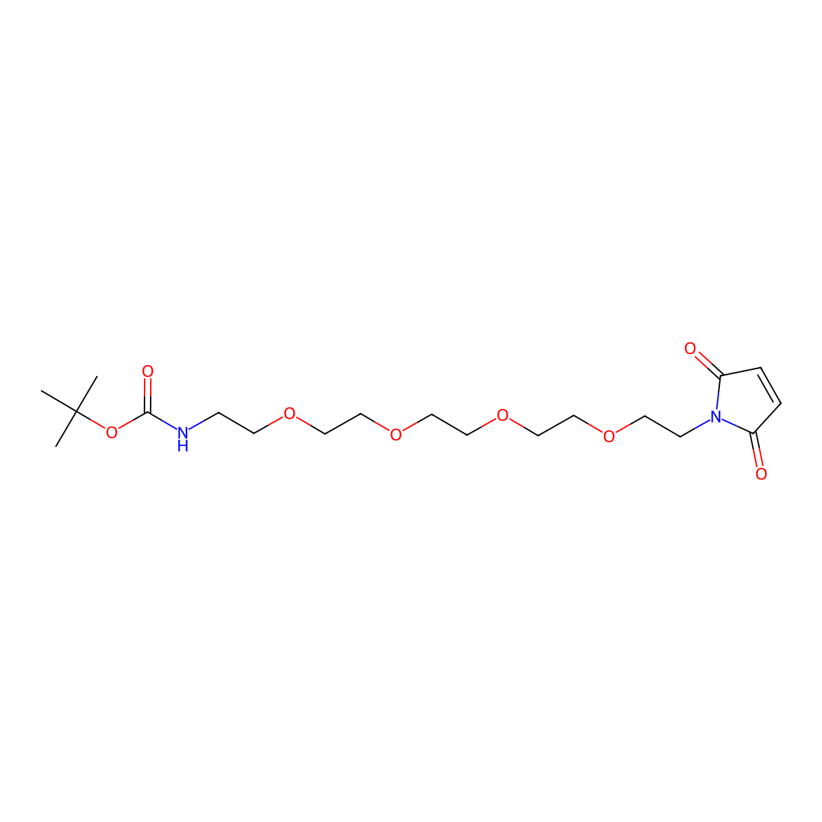 tert-butyl (14-(2,5-dioxo-2,5-dihydro-1H-pyrrol-1-yl)-3,6,9,12-tetraoxatetradecyl)carbamate molecular structure, CAS 2517592-97-9