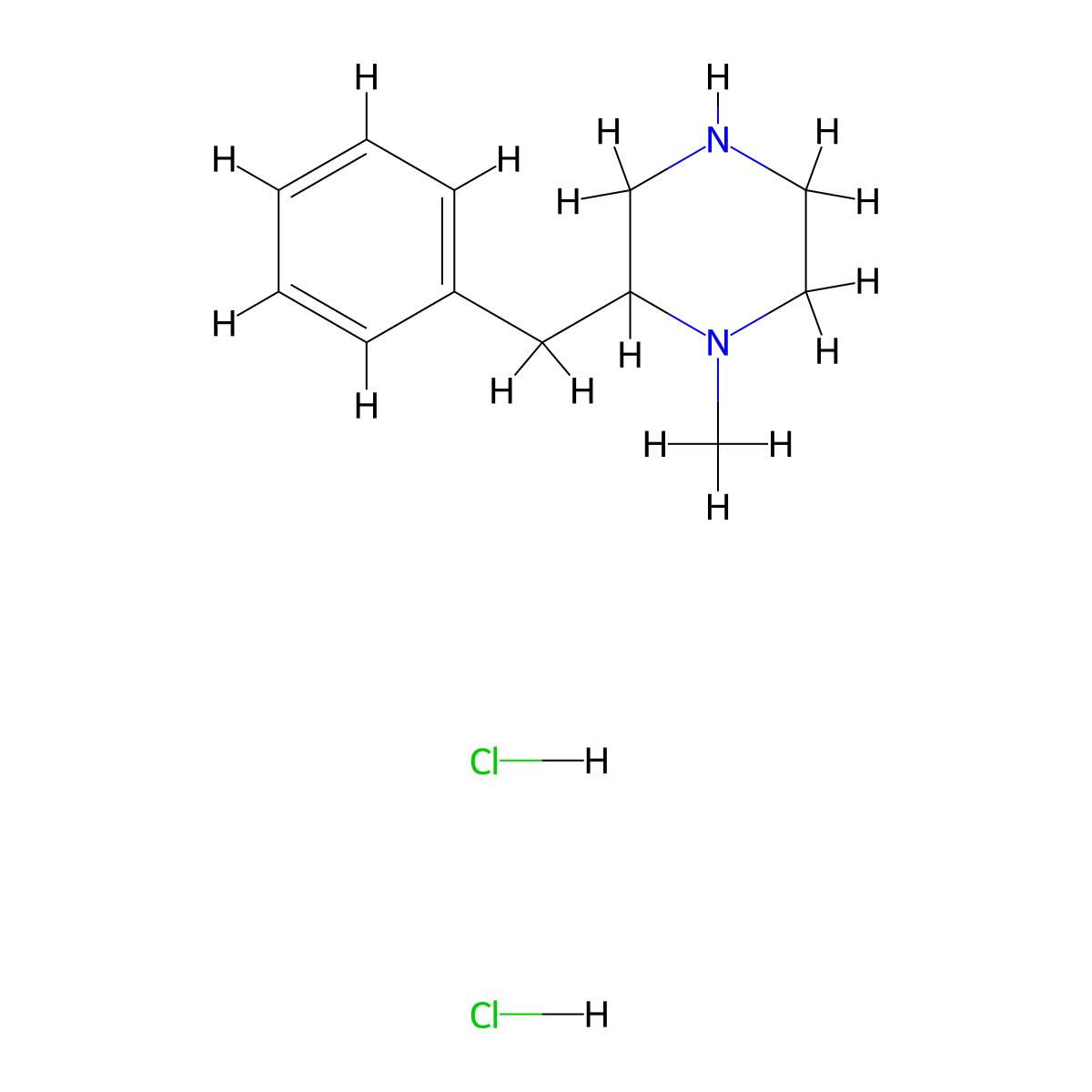1-Methyl-2-(phenylmethyl)piperazine dihydrochloride molecular structure, CAS 2517637-78-2