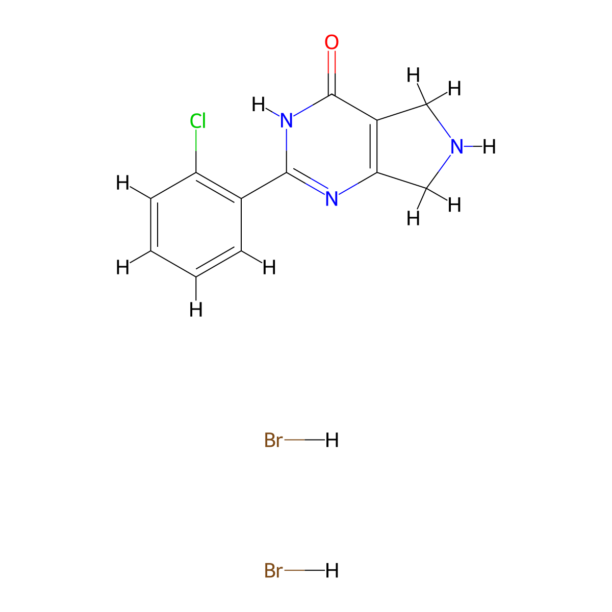 2-(2-Chlorophenyl)-3,5,6,7-tetrahydro-4H-pyrrolo[3,4-d]pyrimidin-4-one dihydrobromide molecular structure, CAS 2517638-88-7