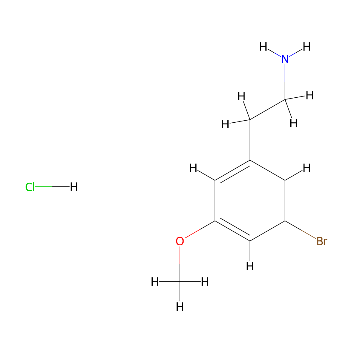 2-(3-Bromo-5-methoxyphenyl)ethan-1-amine hydrochloride molecular structure, CAS 2517793-93-8