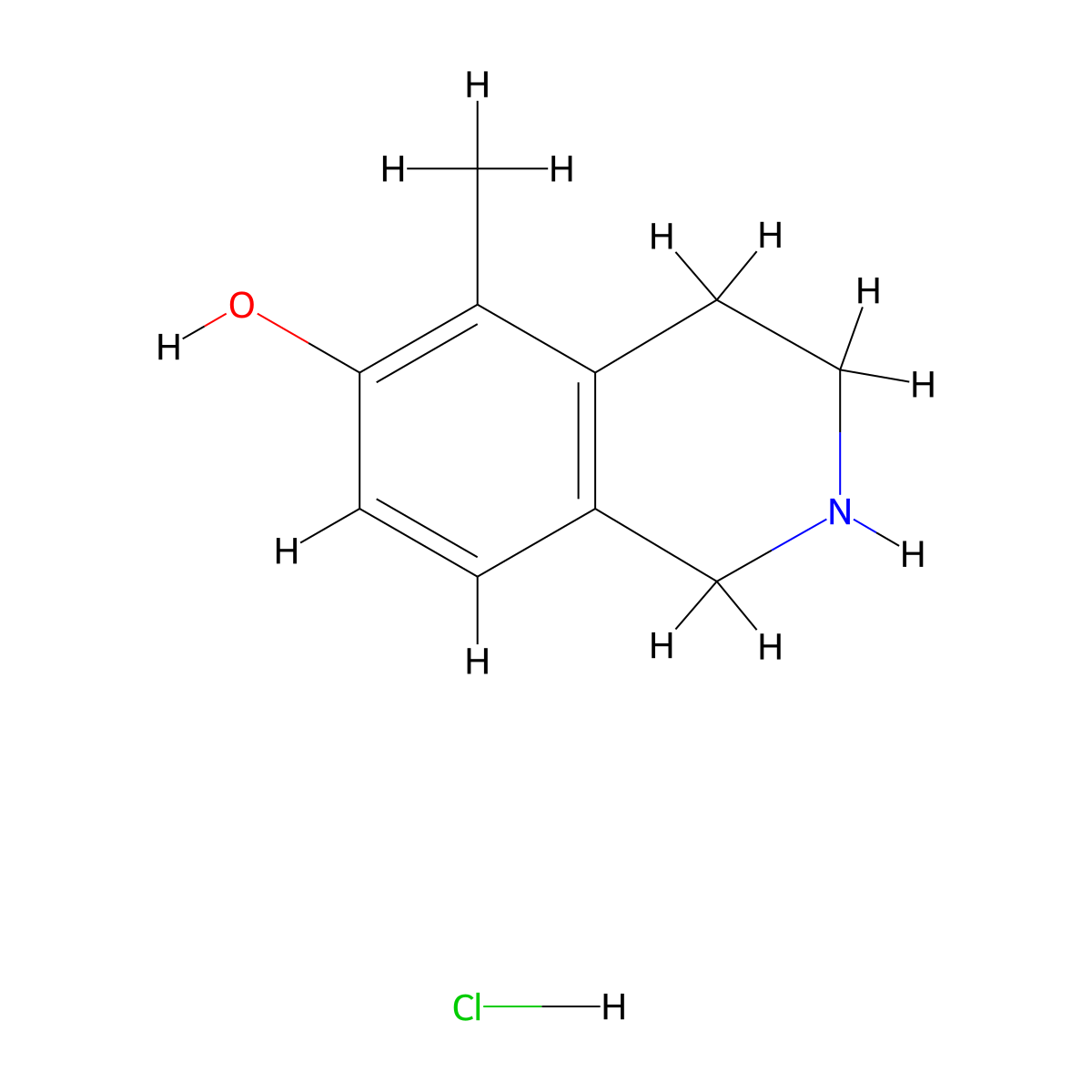 5-Methyl-1,2,3,4-tetrahydroisoquinolin-6-ol hydrochloride molecular structure, CAS 2517811-59-3