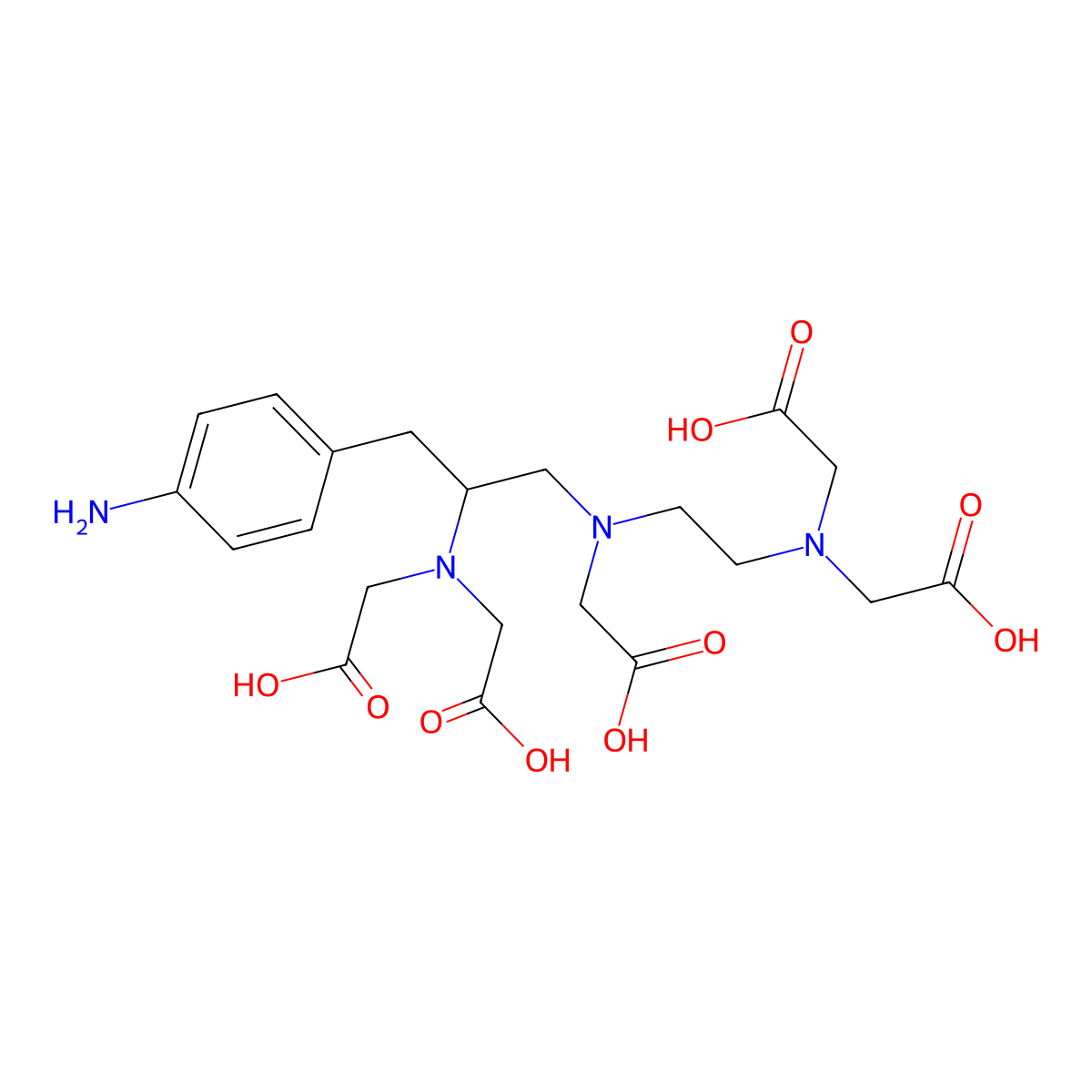 2-[[3-(4-Aminophenyl)-2-[bis(carboxymethyl)amino]propyl]-[2-[bis(carboxymethyl)amino]ethyl]amino]acetic acid molecular structure, CAS 2517830-66-7