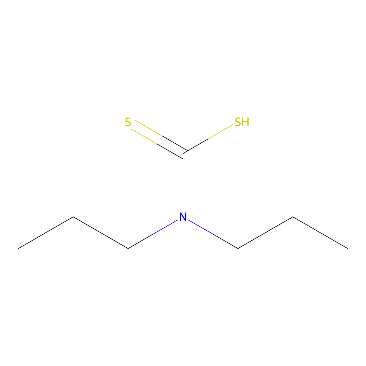 Di-n-propyldithiocarbamate molecular structure, CAS 25179-61-7